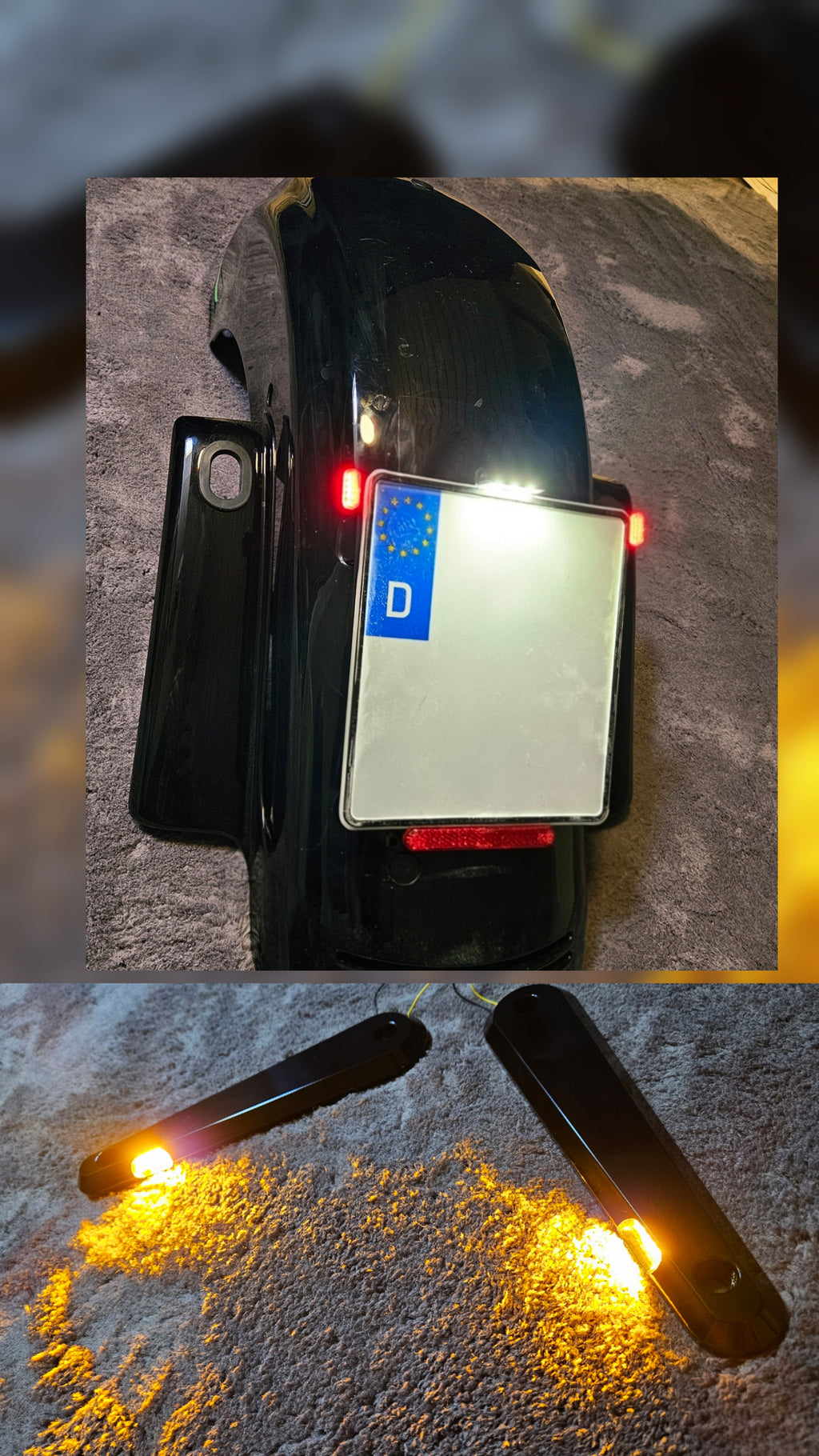 Zubehör Kennzeichenhalter und Blinker geeignet für Harley-Davidson Street Glide / Road King ab 2009